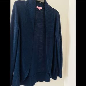Lilly Pulitzer Navy Shawl Collar Sweater